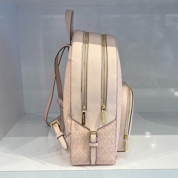 Michael Kors Jaycee Large Zip Pocket Backpack MK Pink - Picture 3 of 10